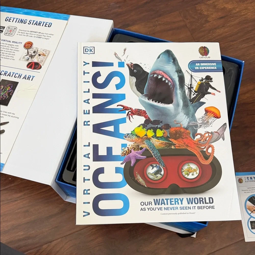 Virtual Reality Oceans! Interactive Book with Red VR Viewer